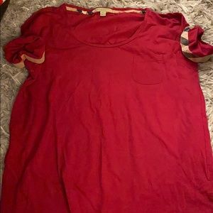 Authentic Burberry top wine color sz small